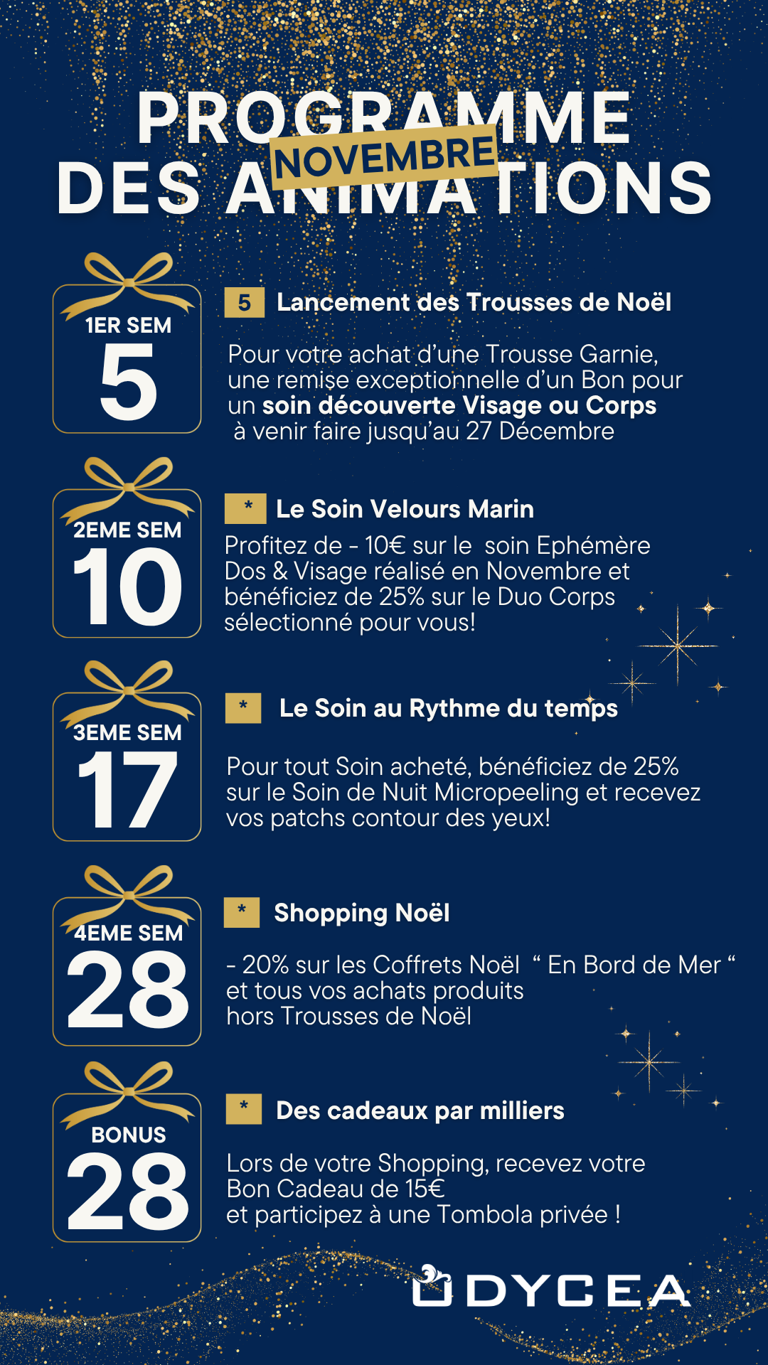 Programme de Novembre et Noel